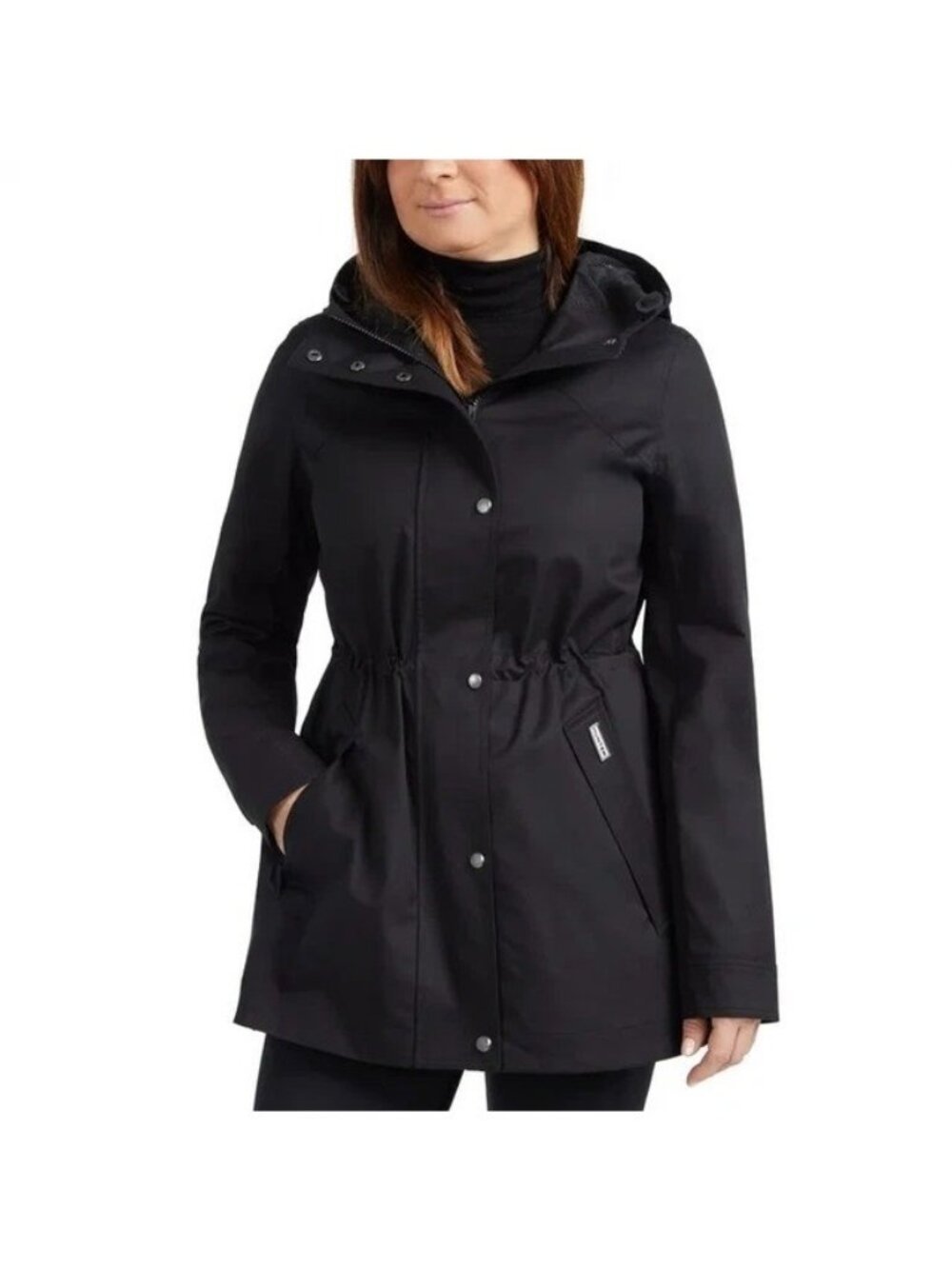 NWT Hunter Women's  XXL Black Water-Resistant Cotton Smock  Rain Jacket